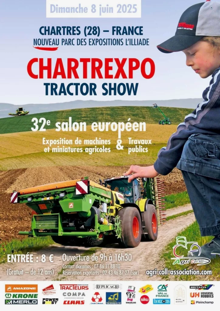 Salon européen à Chartres le 8 juin : tracteurs miniatures, dioramas et Artisan32 au rendez-vous