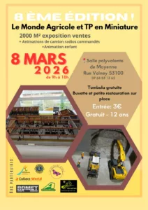 Artisan32 présent au salon Le Monde Agricole et TP en Miniature 2026 à Mayenne