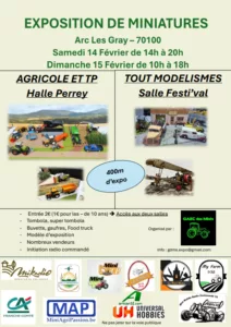 Affiche exposition de miniatures Arc-lès-Gray février