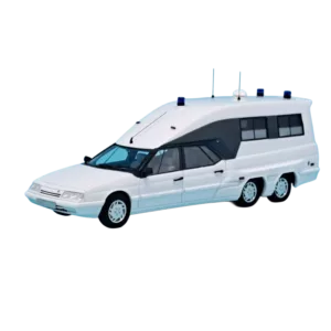 Citroën XM Tissier Ambulance Perfex 1/43 vue de trois quarts avant.