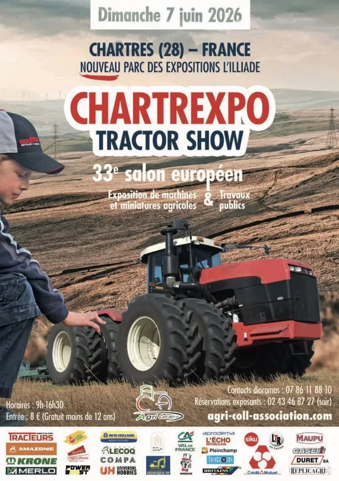 Affiche Chartrexpo Tractor Show 2026 à Chartres le 7 juin