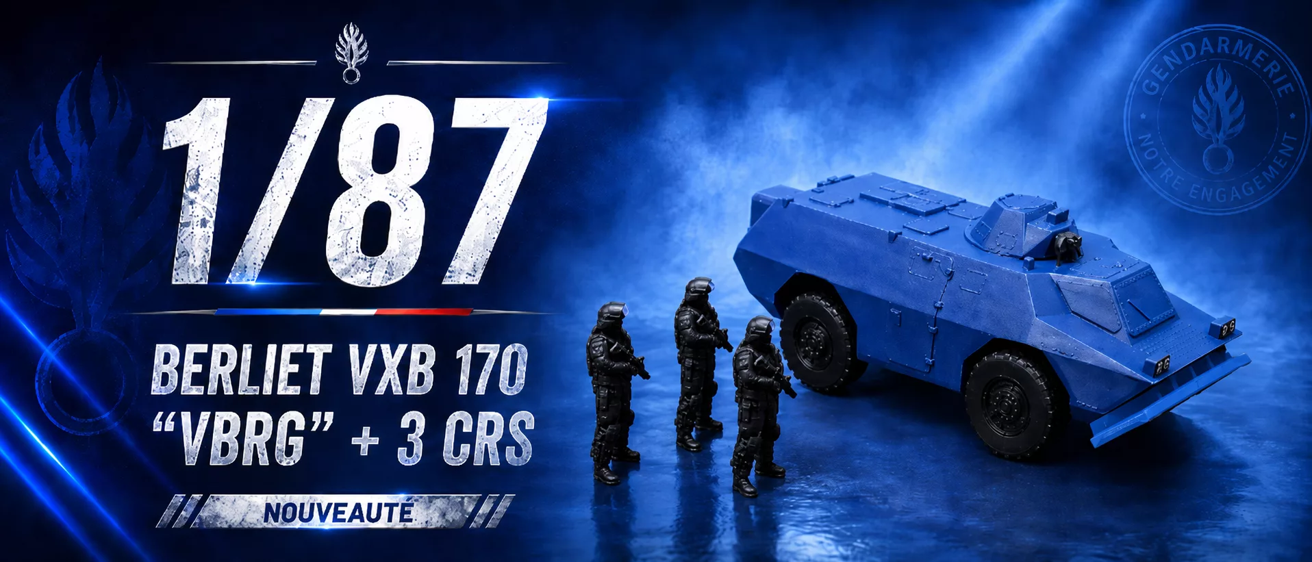 VBRG Gendarmerie 1/87 : le Berliet VXB 170 en miniature