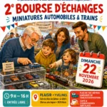 Affiche de la Bourse miniatures Plaisir 2026 organisée par le CVMP78